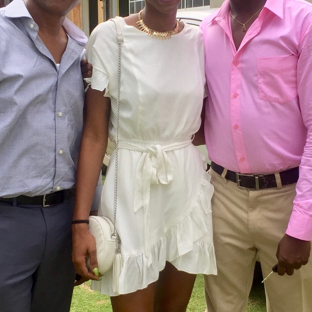 White Ruffle Dress - Picture 3 of 5